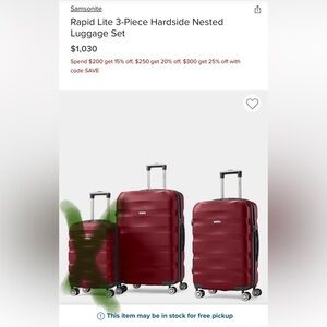 Samsonite

Rapid Lite 2 Piece Hardside Nested Luggage Set